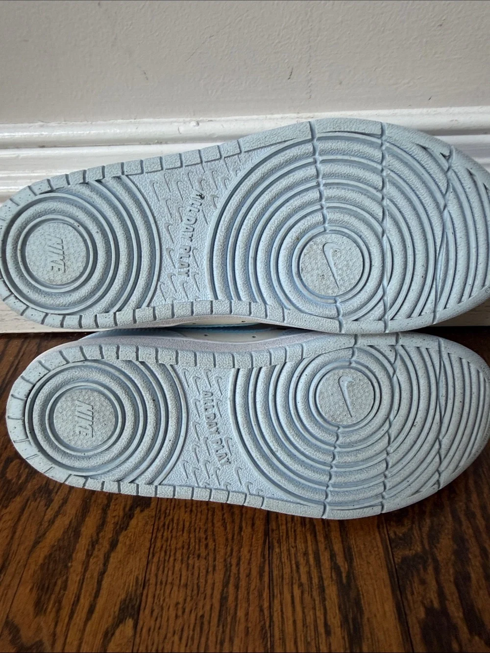 Nike Kids Light Blue and Cream Low-Top Sneakers